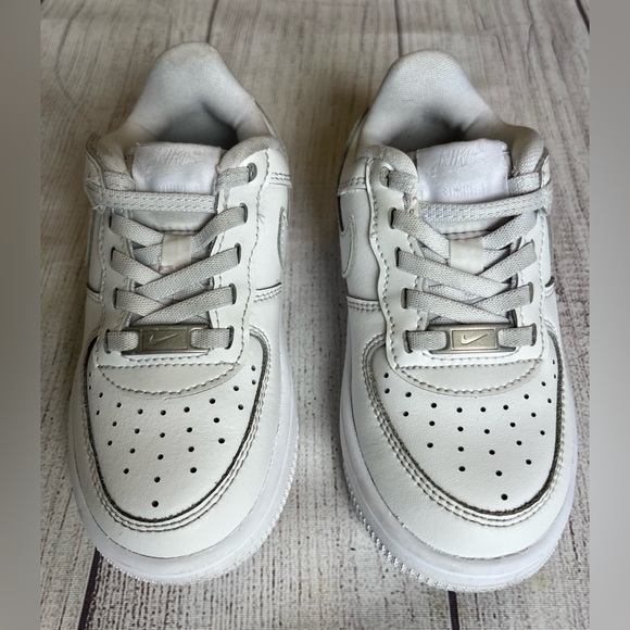 Nike Other - Nike Air Force 1 Low Kids Boys White Sneakers 10C